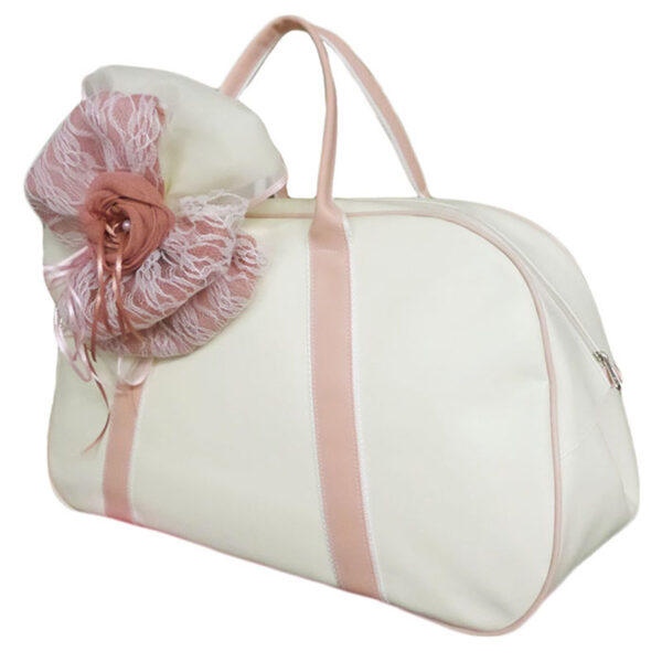 Τσάντα 11711 Τριαντάφυλλο Εκρού-Σάπιο Μήλο Zaxos