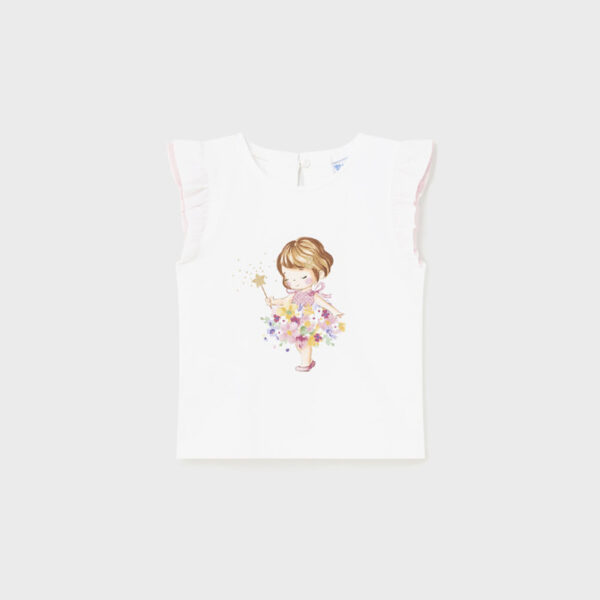 Μπλούζα 24-01005-038 Λευκό-Ρόζ Mayoral