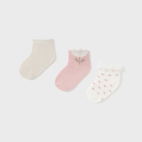 Κάλτσα 24-10656-036 Ρόζ Mayoral (Σετ 3 τεμαχίων)