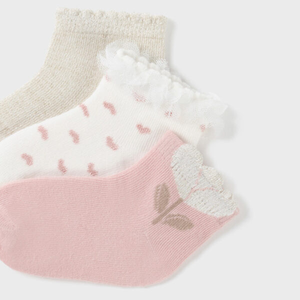 Κάλτσα 24-10656-036 Ρόζ Mayoral (Σετ 3 τεμαχίων)_2