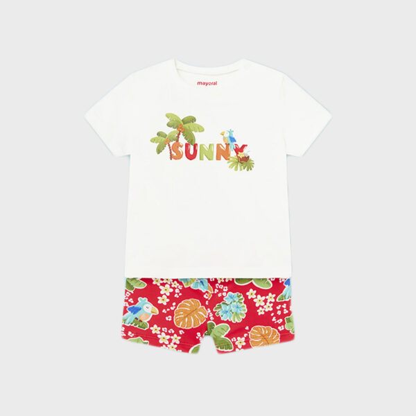 Σετ Μπλούζα-Μαγιό 24-01648-046 Κόκκινο Mayoral