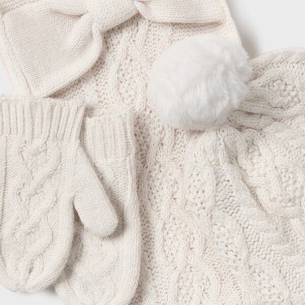 Σετ Σκούφος-Κασκόλ-Γάντια 14-10768-036 Εκρού Mayoral_2