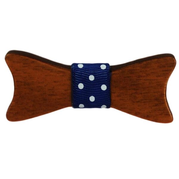 Παπιγιόν Ξύλινο 005 Μπλέ Πουά Sgc