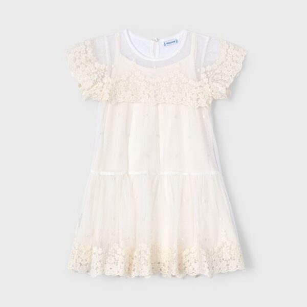 Φόρεμα 25-03909-037 Εκρού Mayoral