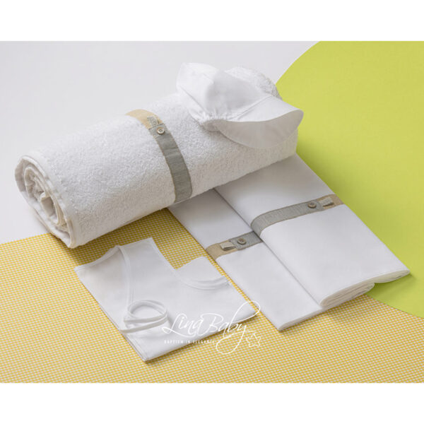 Σετ Λαδόπανα 1553 Λευκό Lina Baby