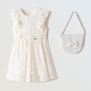 Φόρεμα 254205 Εκρού Εβίτα