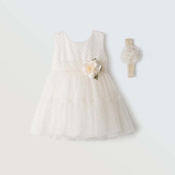 Φόρεμα 254506 Εκρού Εβίτα