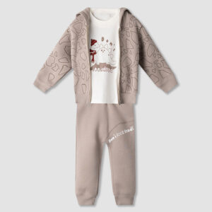 Φόρμα 152425 Εκρού Nek Kidswear (Σετ 3 τεμαχίων)