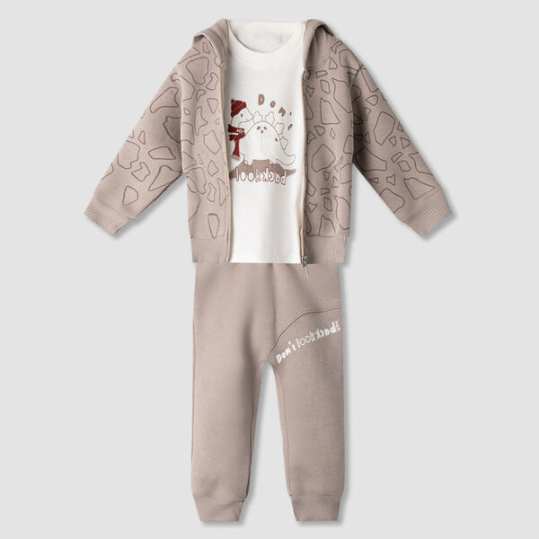 Φόρμα 152425 Εκρού Nek Kidswear (Σετ 3 τεμαχίων)