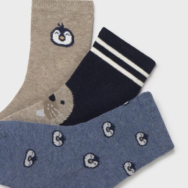 Κάλτσα 15-10008-051 Μπλέ Σκούρο Mayoral (Σετ 3 τεμαχίων)_2