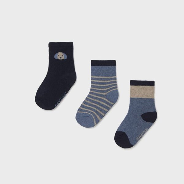 Κάλτσα 15-10009-058 Μπλέ Σκούρο Mayoral (Σετ 3 τεμαχίων)