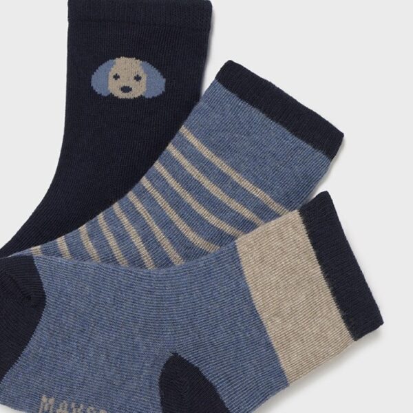 Κάλτσα 15-10009-058 Μπλέ Σκούρο Mayoral (Σετ 3 τεμαχίων)_2