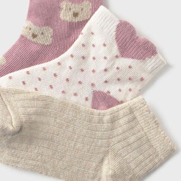 Κάλτσα 15-10012-054 Ρόζ Mayoral (Σετ 3 τεμαχίων)_2