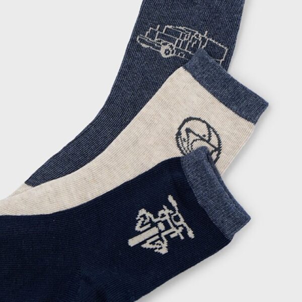 Κάλτσα 15-10050-082 Μπλέ Σκούρο Mayoral (Σετ 3 τεμαχίων)_2