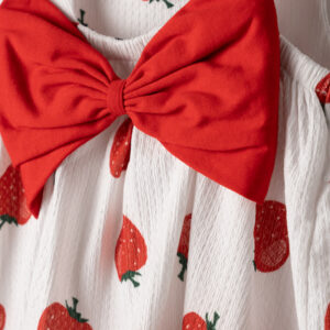 Φόρεμα 266508 Λευκό-Φράουλα Εβίτα_2