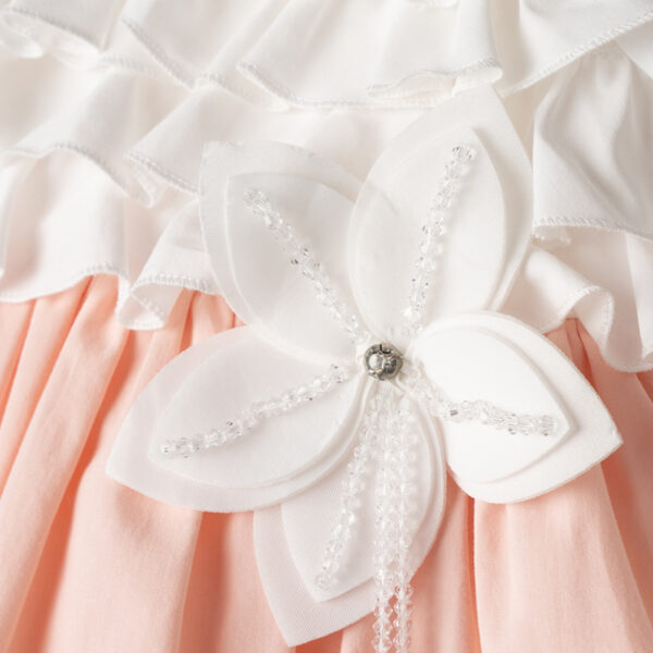 Φόρεμα 266520 Ρόζ-Λευκό Εβίτα_2