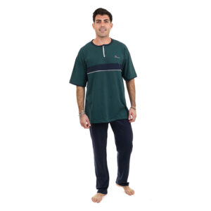 Πυτζάμα 3082 Πράσινο Dustin (Σέτ 2 Παντελόνια)